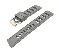 Generico Cinturino Gomma Sub Iso Diver ONE MORE STRAP Racing Rally watch Sport orologio 20mm 22mm Nero Verde Arancione Blu Grigio Tropicale (Grigio, 20mm)