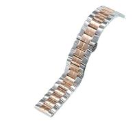 Generico Cinturino in acciaio inossidabile sostituisce Chopard compatibile con HAPPY DIAMONDS Five Drill e Seven Butterfly Wrist Bracelet(Between rose,18mm)