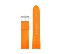 Generico Cinturino in gomma a sgancio rapido compatibile con Rolex Submariner Water Ghost Yacht Log Sport da uomo, impermeabile, in gel di silice e cinturino in silicone(Orange SK,22mm)