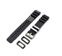Generico Cinturino in Gomma compatibile con Promaster Aqualand Ny 0040 jp2000 nd limits strap da 20mm 22mm 24mm universale per Sub Diver sport Black