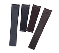 Generico Cinturino in gomma siliconica da 24 mm compatibile con orologio Carrera - Estremità curva impermeabile Marrone Nero Blu Fibbia pieghevole
