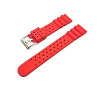 Generico Cinturino in Gomma sportivo forato ONE MORE STRAP Orologio 20mm 22mm NY 0040 jp2000 compatibile con Kamasu acqualand skx 007 009 j Smart Watch Band Sub Diver estivo (Rosso, 22mm)