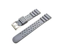 Generico Cinturino in Gomma sportivo forato ONE MORE STRAP Orologio 20mm 22mm NY 0040 jp2000 compatibile con Kamasu acqualand skx 007 009 j Smart Watch Band Sub Diver estivo (Grigio, 22mm)