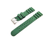 Generico Cinturino in Gomma sportivo forato ONE MORE STRAP Orologio 20mm 22mm NY 0040 jp2000 compatibile con Kamasu acqualand skx 007 009 j Smart Watch Band Sub Diver estivo (Verde, 22mm)