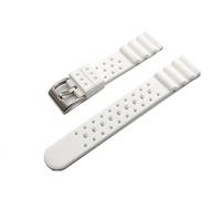 Generico Cinturino in Gomma sportivo forato ONE MORE STRAP Orologio 20mm 22mm NY 0040 jp2000 compatibile con Kamasu acqualand skx 007 009 j Smart Watch Band Sub Diver estivo (Bianco, 20mm)