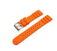 Generico Cinturino in Gomma sportivo forato ONE MORE STRAP Orologio 20mm 22mm NY 0040 jp2000 compatibile con Kamasu acqualand skx 007 009 j Smart Watch Band Sub Diver estivo (Arancione, 22mm)