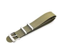 Generico Cinturino in Nylon elegante G10 ONE MORE STRAP tipo Lucido da 18mm 20mm 22mm Verde Nero khaki Blu esercito (Green, 18mm)