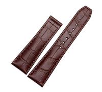 Generico Cinturino in pelle di vitello primo strato Compatibile con MAURICE LACROIX cinturino Eliros cinturini in vera mucca 20mm 22mm fibbia pieghevole(Brown no clasp,22mm)