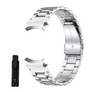 Generico Cinturino No Gap compatibile con Galaxy Watch 6 5 4 Band 40mm 44mm 42mm 46mm Classic 43mm 47mm/Watch 5 Pro 45mm Bracciale in acciaio inossidabile(Sliver and tool,Watch456 40mm 44mm)