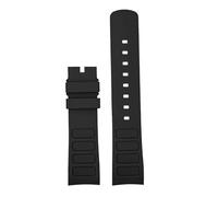 Generico Cinturino originale curvo in gomma for orologio da uomo compatibile con Mido New Multifort TV M049.526 Sport Watchband a sgancio rapido, cinturino in silicone verde e blu(Black No buckle)
