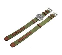 Generico Cinturino orologio Nylon esercito G10 khaki field compatibile con Hamilton militate pelle nylon 20 22 mm Verde Nero sabbia hamilton militare (22mm, Verde)