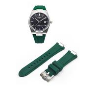 Generico Cinturino PRX in gomma ONE MORE compatibile con Tissot power matic e Quarz 40mm 35mm SGANCIO RAPIDO, Colore Nero Arancio Blu Verde (Cassa 40mm, Verde)