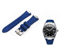Generico Cinturino PRX in gomma ONE MORE compatibile con Tissot power matic e Quarz 40mm 35mm SGANCIO RAPIDO, Colore Nero Arancio Blu Verde (Cassa 40mm, Blu)