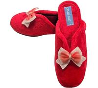 Generico Cinzia Soft IEA83022 Ciabatte Pantofole Donna, Rosso, con Fiocco, 37 EU