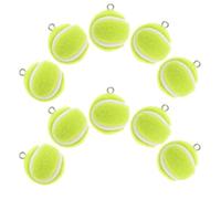 Generico Ciondoli per Gioielli Sportivi a Forma di Pallina da Tennis 10 Pezzi Floccati 2 CM per Creazione Bracciali Collane Portachiavi Idee Regalo Tennisti