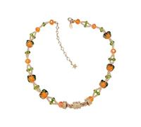 Generico Ciondolo a forma frutta vegetariana con perline colorate con decorazioni abbaglianti e chiusura facile per donne e gioielli vegetali unici