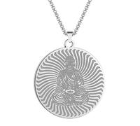 Generico Ciondolo Buddha rotondo Collana da donna Moda Talismano religioso Buddhismo Accessorio gioielli Dropship regalo