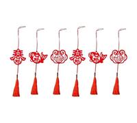 Generico Ciondolo con nodo cinese impermeabile - Segno rosso di buon auspicio per il nuovo anno e decorazione portafortuna(B)