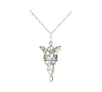 Generico Ciondolo di Arwen Colore Argento Signore degli Anelli Stella del Vespro Aragorn Gadget Accessori Auto Ciondoli per Specchietto Idea Regalo Magia Fantasy Cosplay