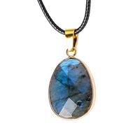 Generico Ciondolo Per Collana In Pietra Labradorite - Gioielli In Pietra Naturale, Elegante Accessorio In | Girocollo In Pietras Preziosa Blu, Pietras Preziosa Labradorite Per Occasioni Come Reg