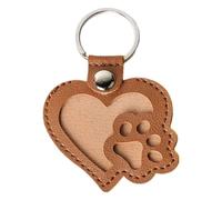 Generico Ciondolo Portachiavi Pellet di Pelo per Cani - Pendente in Pelle per Borsa - Porta Charm con Accessorio per Zaini Borse Regali Adulti Bambini