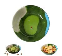 Generico Ciotola da golf dipinta a mano, piccola ciotola per cereali a tema campo da golf, ciotole decorative in ceramica, decorazione unica a tema campo da golf, per antipasti, snack (1PC)