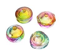 Generico Ciotola Per Unghie In Da 4 Pezzi Con Coperchi Pennelli Per Nail Art In Per Decorazioni Per Unghie