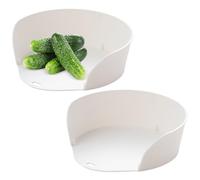 Genérico Ciotole per la preparazione dei pasti - ciotole per la preparazione dei pasti | 2x sotto le ciotole per il taglio di placahe | Gadget da cucina, da cucina per la casa