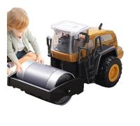 Generico City Road Roller - 14cm 24.5cm Alloy ABS | City Construction Steamroller Toy | Mini Steamroller Engineering Truck Toy | Realistic Die Cast Construction Gift For Boys Girls
