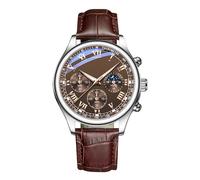 Generico Classic Wrist Watch, Men's Casual Timepiece, Waterproof Leather Strap, Quartz Movement, Sleek Minimalist Design, Ideal for Business Wear and Everyday Stylish Outfits