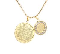Generico Classico Islam musulmano, Allah con medaglia del Corano, collana per uomini, donna moda araba con calligrafia, gioielli