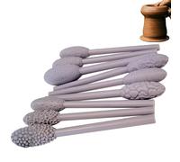 Generico Clay Texture Tools, 9X Art Projects Oval Pattern Rollers Set, Ceramic Pottery Sculpting Accessories, Single Head Design for Crafts, Creating Intricate Textures And Designs in Clay