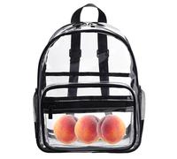 Generico Clear Backpack Bookbag - Zack Da Viaggio Trasparente, A Spalla Pesante | Universitaria Impermeabile In Plastica, Zaino Per La Scuola Libera, Per Stadio Di Sicurezza, Di Libri T