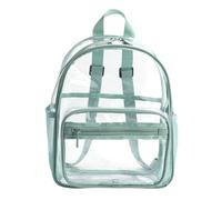 Generico Clear Backpack Transparent - See Through Backpack, Multi-Pocket Rucksack | Heavy Duty Reinforced PVC Shoulder Bag, Water Resistant School Knapsack For Student Stadium