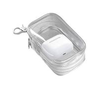 Generico Clear Bag - Portable Pouch Purse With Keychains, Multifunctional Storage Bag, Transparent Stadium Approved Dustproof Charging Cable Bags For Organizing Accessories, Stationary Supplies