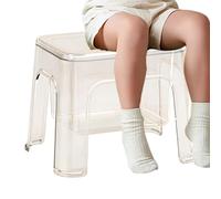 Generico Clear Bathroom Chair With Storage Space,Bath Stools For Shower To Sit,for Bathroom Kitchen Bedside Vanity Corner Storage Home