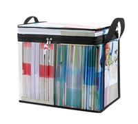 Generico Clear Book Storage Bag - Transparent Organizer for Books and Documents | Durable PVC with Zipper Closure, Keeps Novels Magazines and School Supplies Protected Easy to Transport