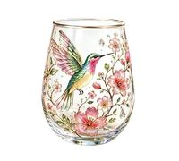 Generico Clear Glass Cup, Multi-Functional Drinkware Beverage Holder, Decorative Floral Glass Tea Cup, Ideal For Coffee Milk Iced Drinks Juice Mom Friends Girlfriend Family Wife