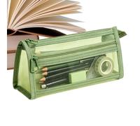 Generico Clear Pencil Pouch - Large Capacity Zipper Portable Clear Mesh,
