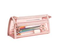Generico Clear Pencil Pouch - Large Capacity Zipper Portable Clear Mesh,