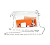 Generico Clear Purse, Transparent Zipper Handbag, Waterproof Chain Bag