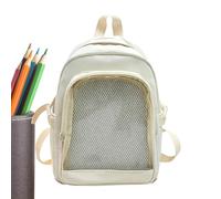 Generico Clear Window Backpack, Pin Display Bag, 11.81x9.06inch Casual Fashion Bookbag with Transparent Front Panel, Sturdy Storage Rucksack, Collector Display Backpack for Travel Use