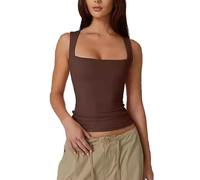 Generico Cleargget Tank Top, Cleargget Double Layer Tank Tops for Women, Women's Sleeveless Tanks Tops Tight T Shirts (E,L)