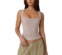 Generico Cleargget Tank Top, Cleargget Double Layer Tank Tops for Women, Women's Sleeveless Tanks Tops Tight T Shirts (F,S)
