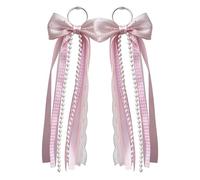 Genérico Clip classica in pizzo e nastro, 2 pezzi | Decorazione per stivali da cowboy occidentale, campagna, fattoria, scuola, Halloween, compleanno, matrimonio, costumi