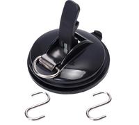 Generico Clip, Clip Suction Cup Hanger, Multifunction Heavy Duty Vacuum Wreath Cup Hook, No Drilling Required,Strong Suction,Suitable For Kitchens, Bathrooms, Toilets,And Cars (Black1,1pcs)