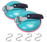 Generico Clip, Clip Suction Cup Hanger, Multifunction Heavy Duty Vacuum Wreath Cup Hook, No Drilling Required,Strong Suction,Suitable For Kitchens, Bathrooms, Toilets,And Cars (Sky blue1,2pcs)