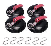 Generico Clip, Clip Suction Cup Hanger, Multifunction Heavy Duty Vacuum Wreath Cup Hook, No Drilling Required,Strong Suction,Suitable For Kitchens, Bathrooms, Toilets,And Cars (Black,4pcs)