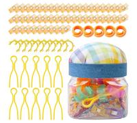Generico Clip da Cucito con Barattolo - Set di Protezione Tessile da 76 - per Spilli E Clip per Tessuto,per Professionisti Appassionati di Artigianato Adulti Anziani Ricamo Lavoro A Maglia Viaggio