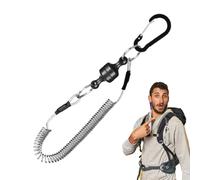 Generico Clip di Sicurezza per La A Mosca | Supporto Kescher con Tenditore Rapido | Cintura Regolabile | Lega di Alluminio 15x8x3 Cm 30 G con Carabinatore E Magnete, Non Slittamento per, Fiume, Lag